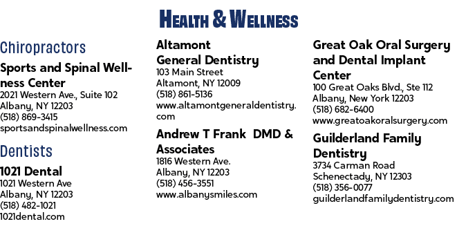 Health & Wellness Chiropractors Sports and Spinal Wellness Center 2021 Western Ave., Suite 102 Albany, NY 12203 (518)...