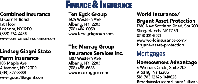 Finance & Insurance Combined Insurance 13 Cornell Road 1st Floor Latham, NY 12110 (888) 234 4466 www.combinedinsuranc...